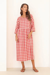 linen dress, midi linen dress, basic linen dress, dress linen, european linen dress, lithuanian linen dress, modest linendress, summer linen dress, gingham dress, check dress, checkered dress, gingham linen dress, gingham clothes