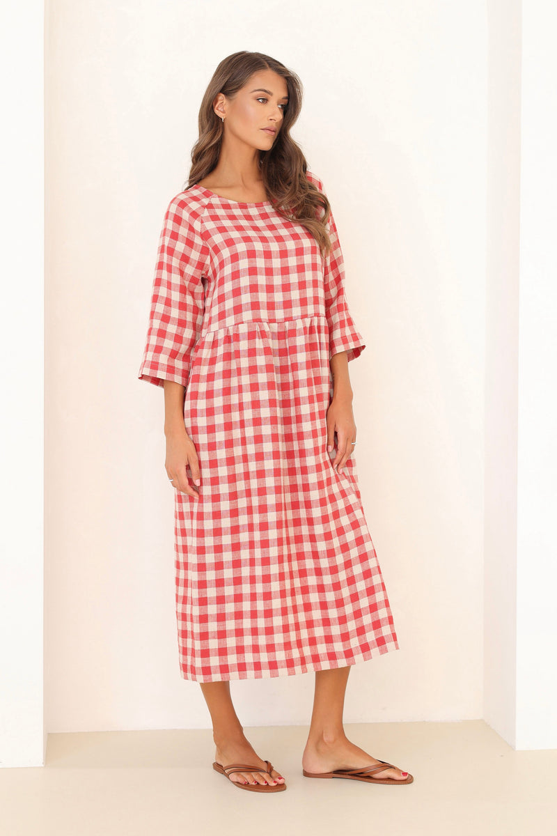 linen dress, midi linen dress, basic linen dress, dress linen, european linen dress, lithuanian linen dress, modest linendress, summer linen dress, gingham dress, check dress, checkered dress, gingham linen dress, gingham clothes