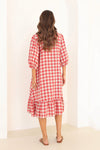 linen dress, midi linen dress, basic linen dress, dress linen, european linen dress, lithuanian linen dress, modest linendress, summer linen dress, gingham dress, check dress, checkered dress, gingham linen dress, gingham clothes