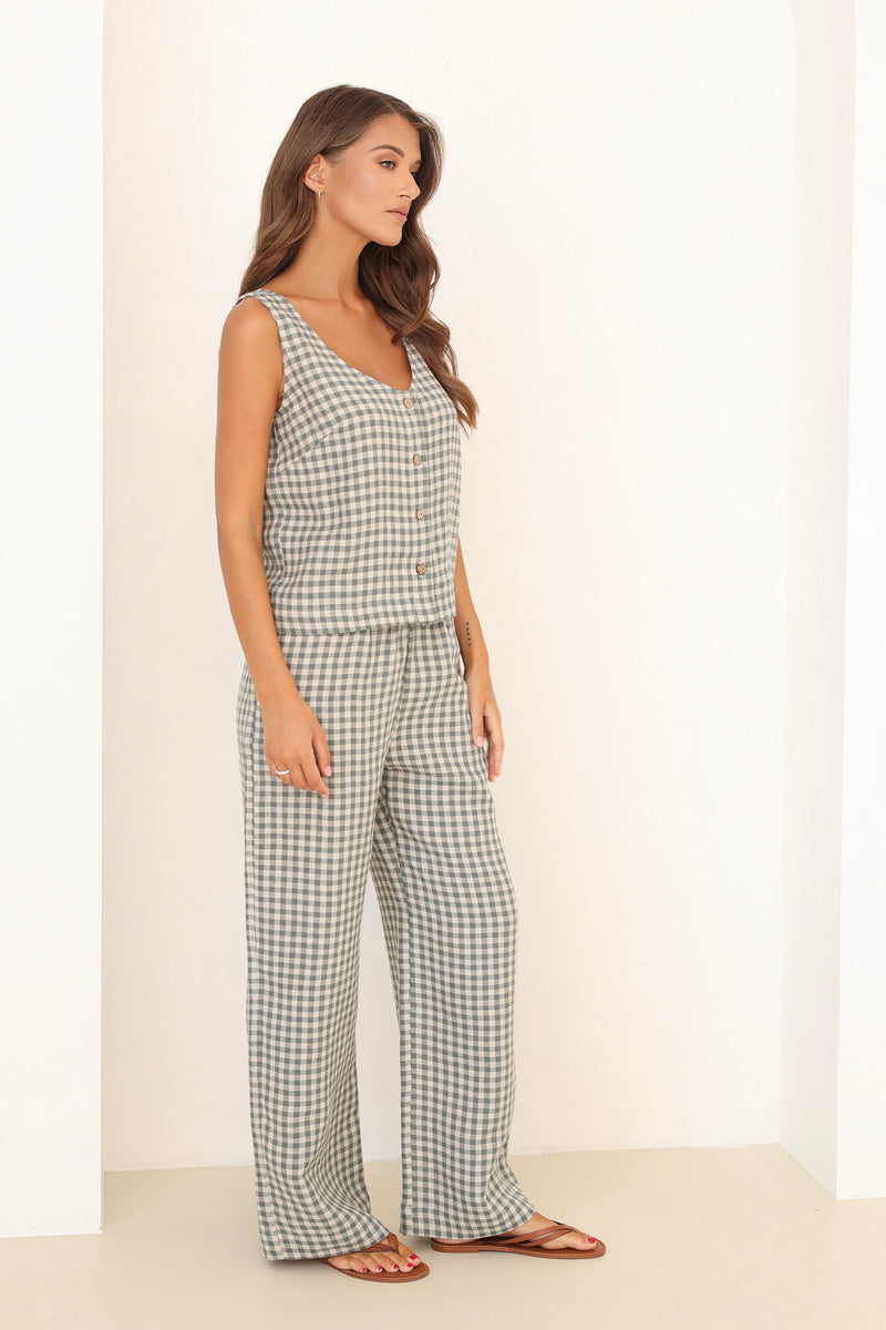 Linen trousers, gingham trousers, gingham pants, linen pants, linen bottoms, linen wide leg pants, wide leg pants linen, wide leg pants women, linen high waisted pants, linen high waist trousers, linen culottes, linen clothing, leinen kleidung