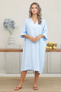 linen clothing, linen clothes, linen clothes women, clothes, linen, boho linen, casual linen, pure linen, cloth linen, everyday linen, handmade linen, 100 linen, lithuanian linen, baltic linen, washed linen, soft linen, geschenk, leinen, kleidung, clothes, womens clothing, euro linen, women summer clothes, women linen dress, linen dress, midi dress, summer dress, casual dress, sundress, vacation dress, eco friendly, midi dress, 3/4 sleeves dress, tunic,  sky blue  linen dress, maternity dress, 