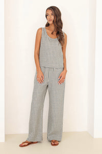 Linen trousers, gingham trousers, gingham pants, linen pants, linen bottoms, linen wide leg pants, wide leg pants linen, wide leg pants women, linen high waisted pants, linen high waist trousers, linen culottes, linen clothing, leinen kleidung