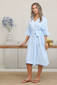 linen clothing, linen clothes, linen clothes women, clothes, linen, boho linen, casual linen, pure linen, cloth linen, everyday linen, handmade linen, 100 linen, lithuanian linen, baltic linen, washed linen, soft linen, geschenk, leinen, kleidung, clothes, womens clothing, euro linen, women summer clothes, women linen dress, linen dress, midi dress, summer dress, casual dress, sundress, vacation dress, eco friendly, midi dress, 3/4 sleeves dress, tunic,  sky blue  linen dress, maternity dress, 