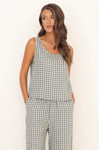 gingham clothes, linen tank top, sustainable clothing, linen top, linen tops, basic linen top, blouses linen, linen blouse, linen tshirt, linen clothing, linen clothes, linen clothes women, sleeveless, clothes, linen, casual linen, everyday linen