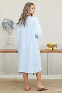 linen clothing, linen clothes, linen clothes women, clothes, linen, boho linen, casual linen, pure linen, cloth linen, everyday linen, handmade linen, 100 linen, lithuanian linen, baltic linen, washed linen, soft linen, geschenk, leinen, kleidung, clothes, womens clothing, euro linen, women summer clothes, women linen dress, linen dress, midi dress, summer dress, casual dress, sundress, vacation dress, eco friendly, midi dress, 3/4 sleeves dress, tunic,  sky blue  linen dress, maternity dress, 