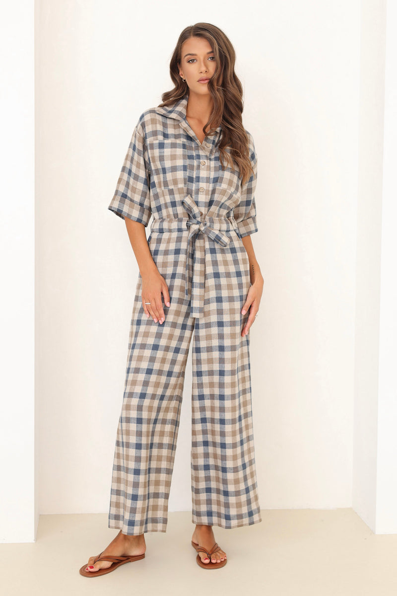 linen jumpsuit, jumpsuit linen, linen jumpsuit women, linen wide leg jumpsuit, linen womens clothing jumpsuit, wide leg linen jumpsuit, brown jumpsuit, linen romper women, gingham jumpsuit women, Linen pants women, linen shirts women