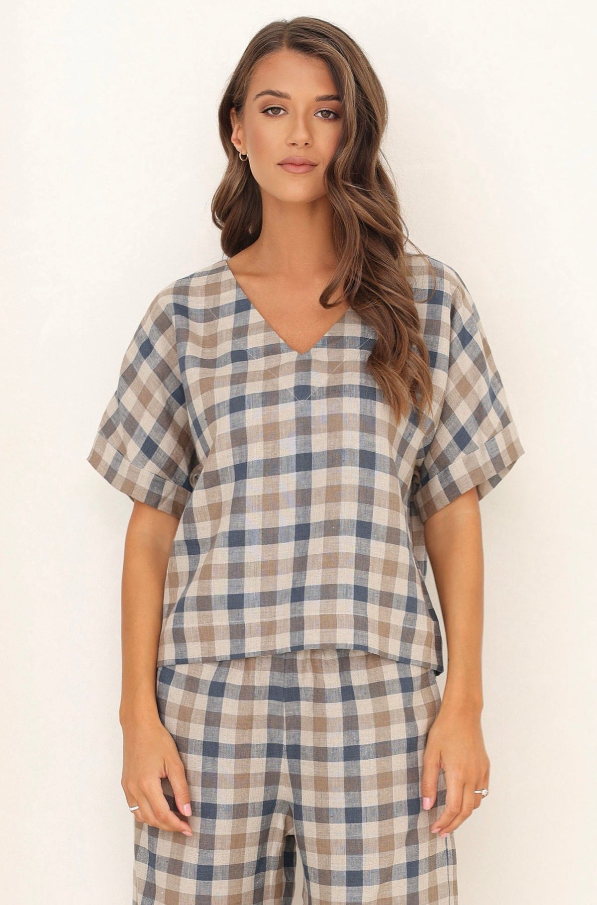 Loose Linen Top, gingham linen top women, oversized Linen Top, sustainable clothing, linen tops, basic linen top, blouses linen, linen blouse, linen tshirt, linen clothing, linen clothes, linen clothes women, boho linen, casual linen, everyday linen