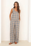 linen gingham pants, checkered pants women, womens gingham pants, gingham trousers, linen trousers, flowy linen pants, linen pants with pockets, loose linen pants, linen pants wide leg, wide linen pants, wide leg linen trousers