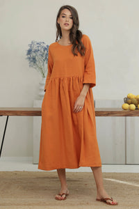 linen clothing, linen clothes, linen clothes women, clothes, linen, boho linen, casual linen, pure linen, cloth linen, everyday linen, handmade linen, 100 linen, lithuanian linen, baltic linen, washed linen, soft linen, geschenk, leinen, kleidung, clothes, womens clothing, euro linen, women summer clothes, women linen dress, linen dress, midi dress, summer dress, maternity dress, oversized dress, casual dress, sundress, vacation dress, eco friendly, midi dress, 3/4 sleeves dress, burnt orange dress