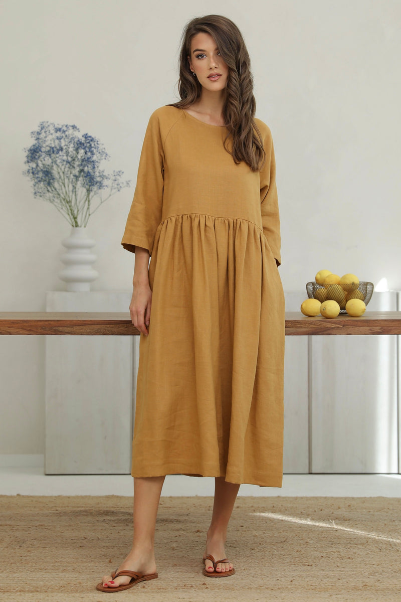 linen clothing, linen clothes, linen clothes women, clothes, linen, boho linen, casual linen, pure linen, cloth linen, everyday linen, handmade linen, 100 linen, lithuanian linen, baltic linen, washed linen, soft linen, geschenk, leinen, kleidung, clothes, womens clothing, euro linen, women summer clothes, women linen dress, linen dress, midi dress, summer dress, maternity dress, oversized dress, casual dress, sundress, vacation dress, eco friendly, midi dress, 3/4 sleeves dress, light brown dress