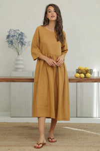 linen clothing, linen clothes, linen clothes women, clothes, linen, boho linen, casual linen, pure linen, cloth linen, everyday linen, handmade linen, 100 linen, lithuanian linen, baltic linen, washed linen, soft linen, geschenk, leinen, kleidung, clothes, womens clothing, euro linen, women summer clothes, women linen dress, linen dress, midi dress, summer dress, maternity dress, oversized dress, casual dress, sundress, vacation dress, eco friendly, midi dress, 3/4 sleeves dress, light brown dress