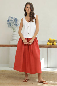 linen clothing, linen clothes, linen clothes women, clothes, linen, boho linen, casual linen, pure linen, cloth linen, everyday linen, handmade linen, 100 linen, lithuanian linen, baltic linen, washed linen, soft linen, geschenk, leinen, kleidung, clothes, womens clothing, euro linen, women summer clothes, linen skirt, linen skirts, High waist skirt, midi skirt, skirt with pockets, skirt, casual, skirt, ruffled skirt, gathered linen skirt, bottoms, terracotta skirt