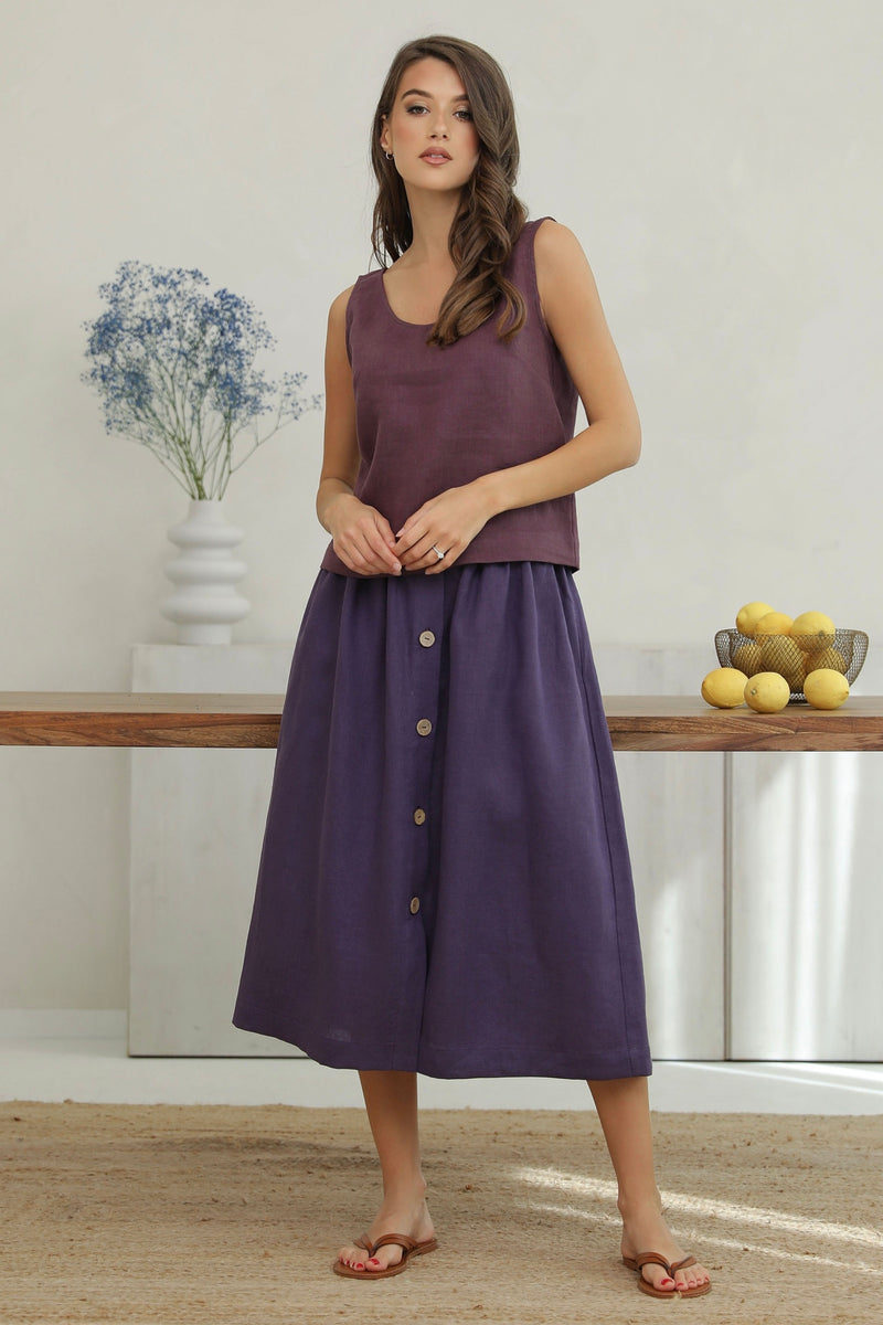 linen clothing, linen clothes, linen clothes women, clothes, linen, boho linen, casual linen, pure linen, cloth linen, everyday linen, handmade linen, 100 linen, lithuanian linen, baltic linen, washed linen, soft linen, geschenk, leinen, kleidung, clothes, womens clothing, euro linen, women summer clothes, linen skirt, linen skirts, High waist skirt, midi skirt, skirt with pockets, skirt, casual, skirt, ruffled skirt, gathered linen skirt, bottoms, eggplant skirt